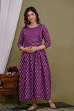 Ofably Women's Maternity Cum Feeding Gown Kurti's(1091)(TUL003)