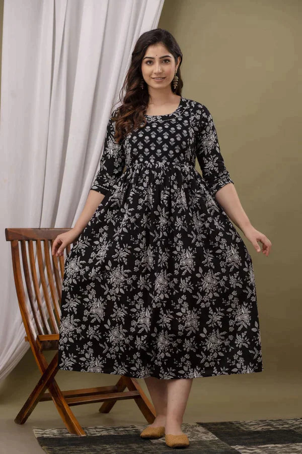 Ofably Pure Cotton Maternity Kurti For Feed New Baby(LUX002)